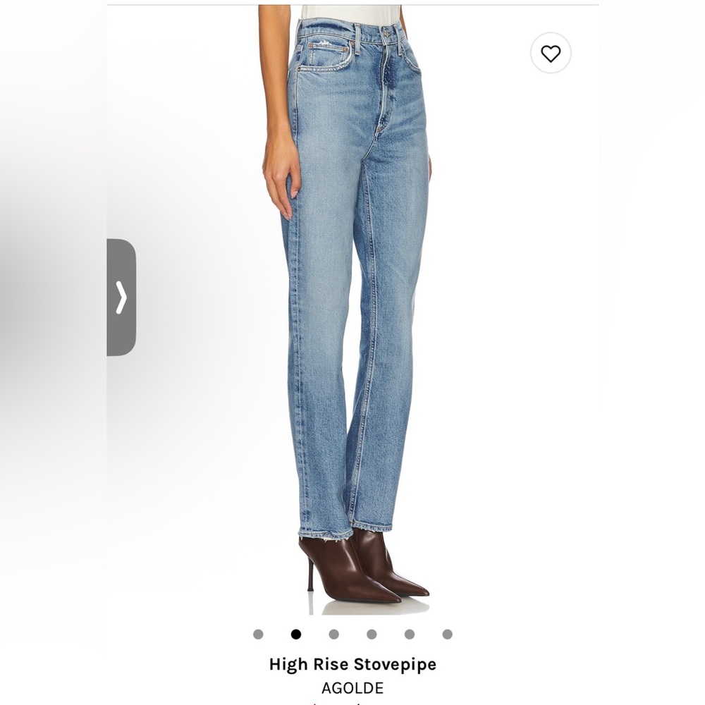 Agolde stovepipe high rise jean